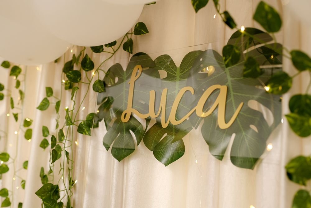 Letrero con nombre personalizado para decoración